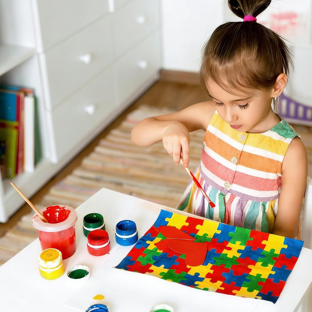 Retainbre kids paint cups durable plastic for repeated use in art projects.