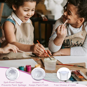 Retainbre white lids let you see color inside for easy color matching.