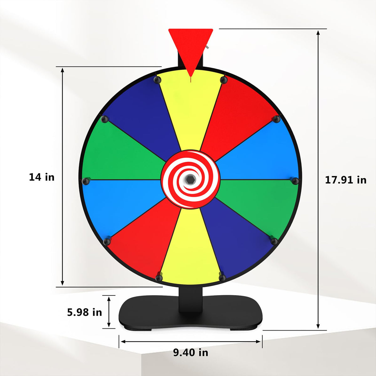 Retbtnm 10-color slots wheel for quick, colorful prize labeling.