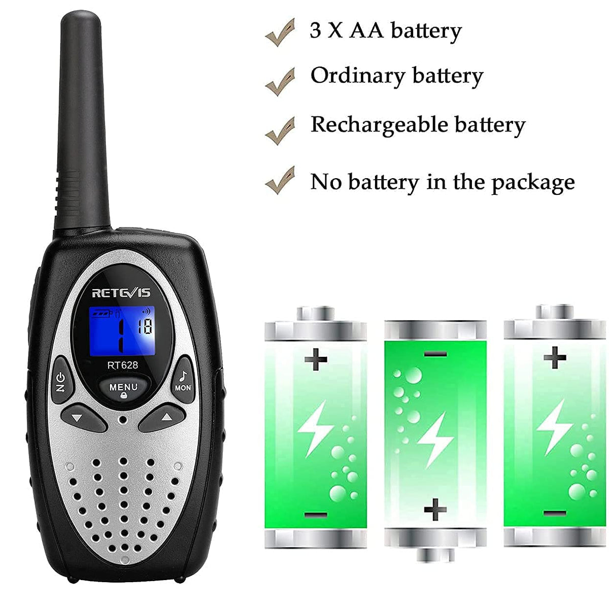 Retevis RT628 key-lock function enables uninterrupted calls during play