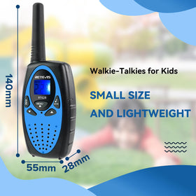 Retevis RT628 kids walkie talkie back view showing compact durable design for kids