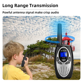 Retevis RT628 outdoor camping use showing compact size and simple controls