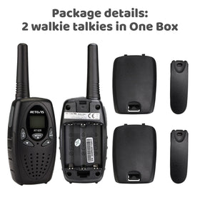 Retevis RT628 two-pack in outdoor play setting for shared adventures