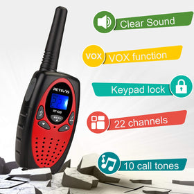 Retevis RT628 VOX hands-free mode facilitates seamless kid-to-kid chats