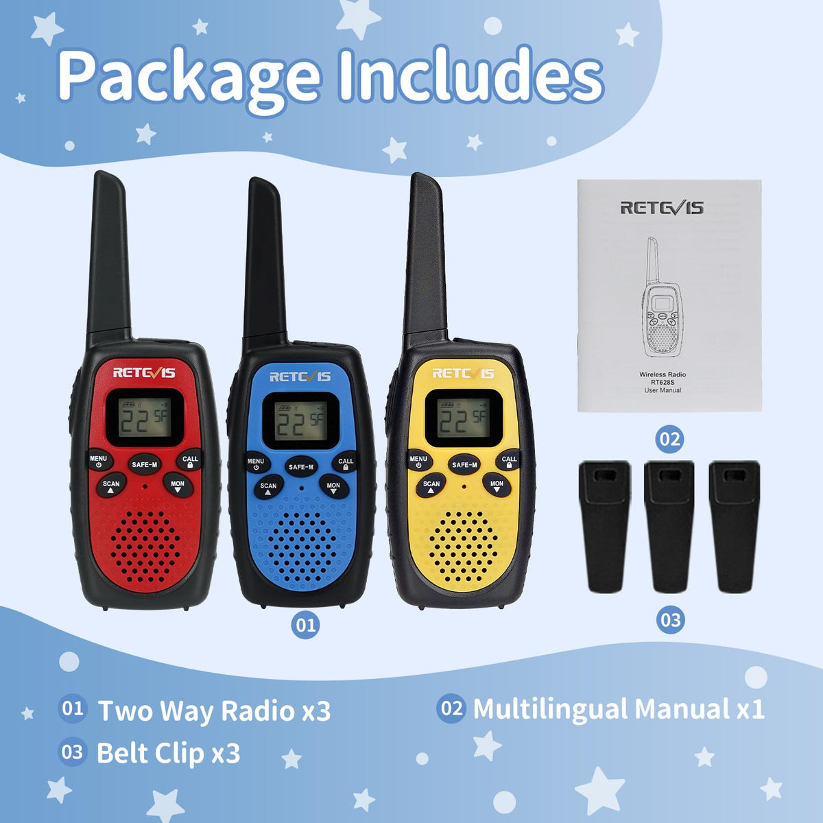 Retevis RT628S family-friendly design suited for kids and adults