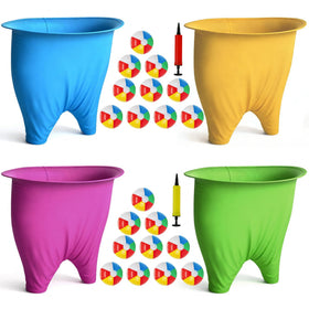 RETOTLA Granny Pants Yard Game front view showing four colorful pants for outdoor fun