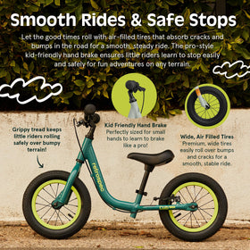 Retrospec Cub Plus V-brake system promotes early, controlled stopping.
