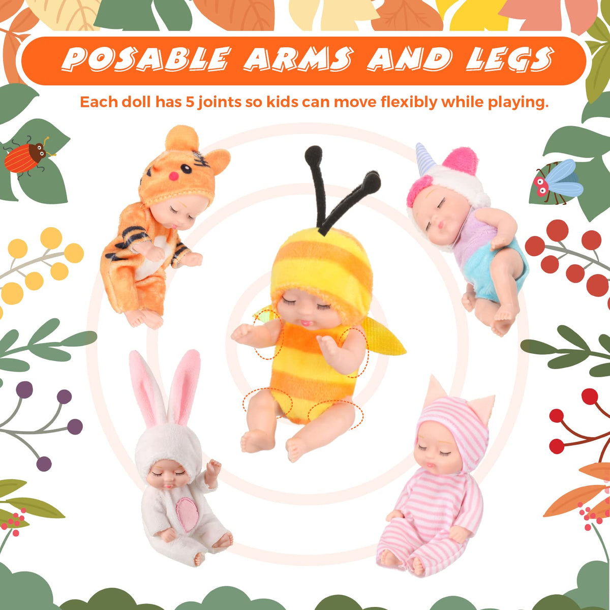 Retrowavy mini doll giraffe pattern sparks curious playtime and pattern recognition
