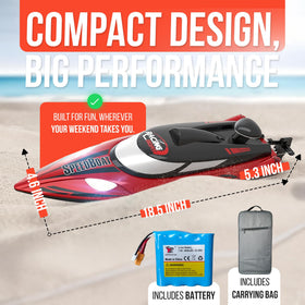 REV-UP RC boat travel bag ready for easy transport during family outings.