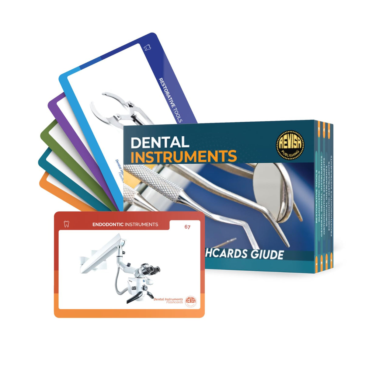 Revisa dental flash card, periodontal probe image for quick study reference