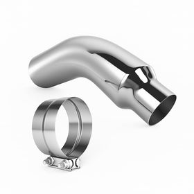 REWONIXAL Exhaust Tip 4-inch elbow chrome enhances style and durability.