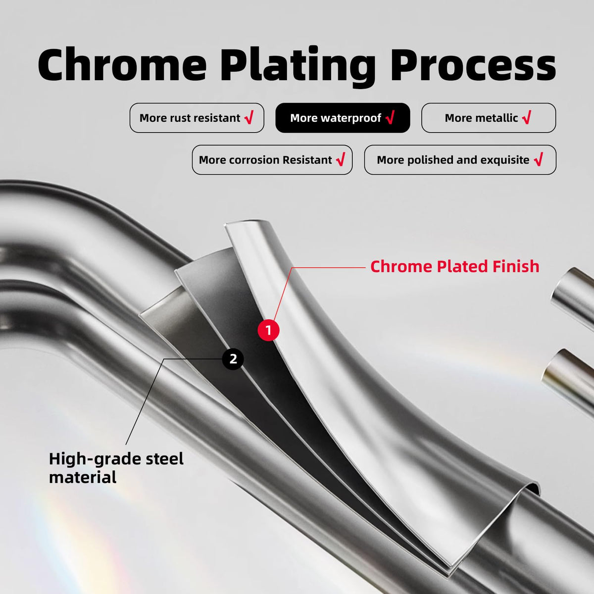 REWONIXAL exhaust tip 6-inch outlet chrome adds bold polished look.