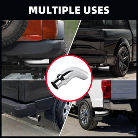 REWONIXAL polished chrome tip resists rust and keeps a showroom sheen.