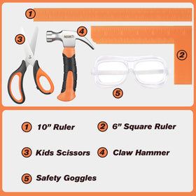 REXBETI kids claw hammer designed for small hands and light-duty woodworking.