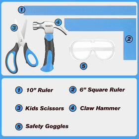 REXBETI kids hammer close-up showing real tool feel for builders