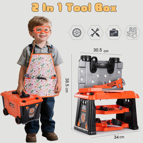 REXBETI kids tool set workbench ready for imaginative construction