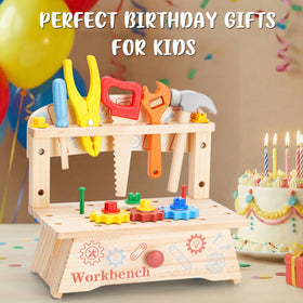 REXBETI wooden screwdriver toy helps practice turning and problem solving