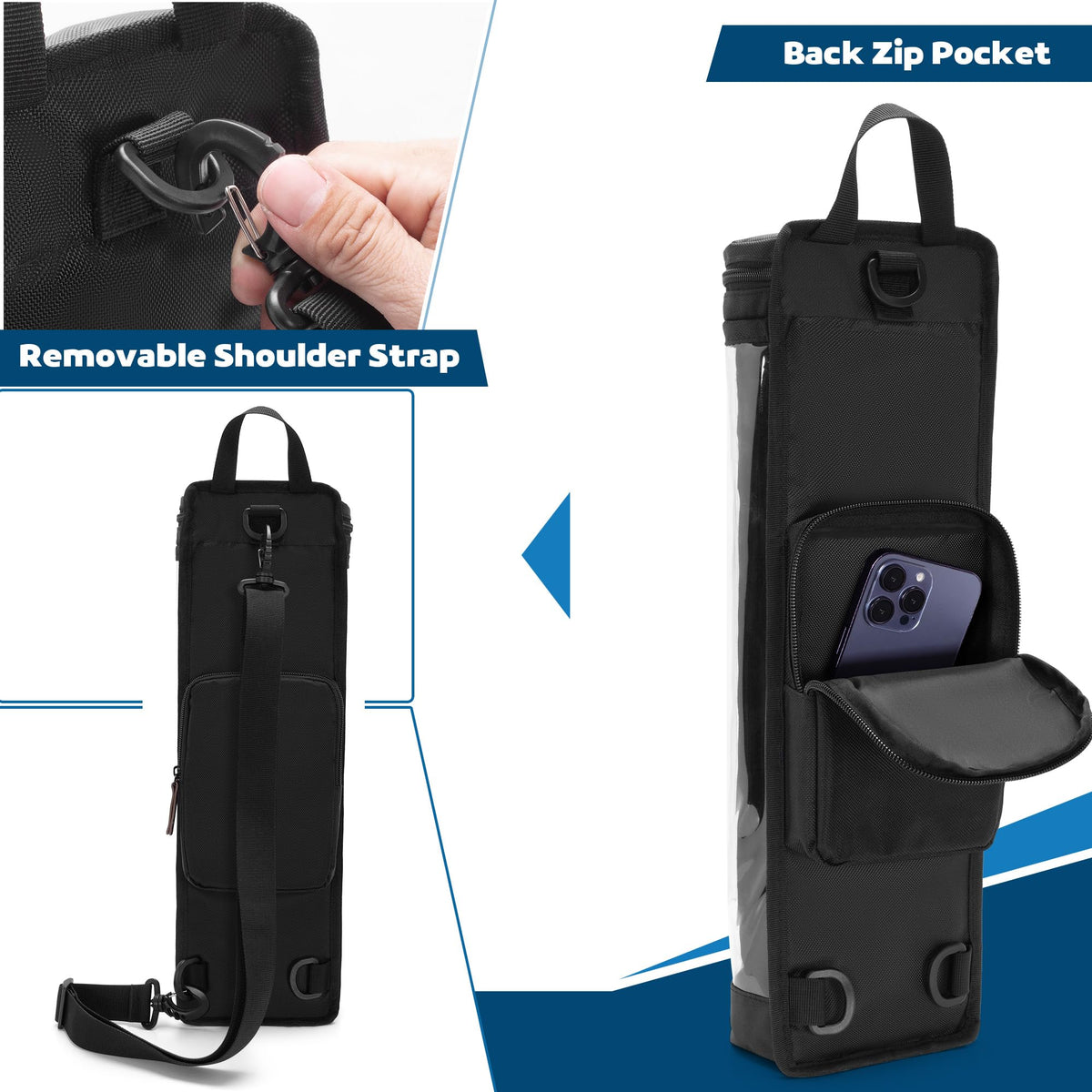 Rexmica Playmat Tube Case back panel keeps mats flat and wrinkle-free