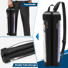 Rexmica Playmat Tube Case leather zipper and tear-resistant fabric for durability