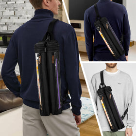 Rexmica Playmat Tube Case reinforced handle and detachable shoulder strap for easy carrying