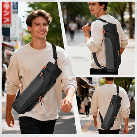 Rexmica tube case top-handle offers easy handheld carrying.