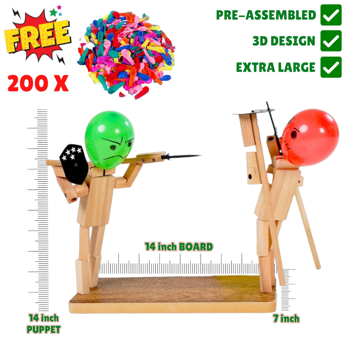 Rezimet 200 balloons included for extended party game sessions.