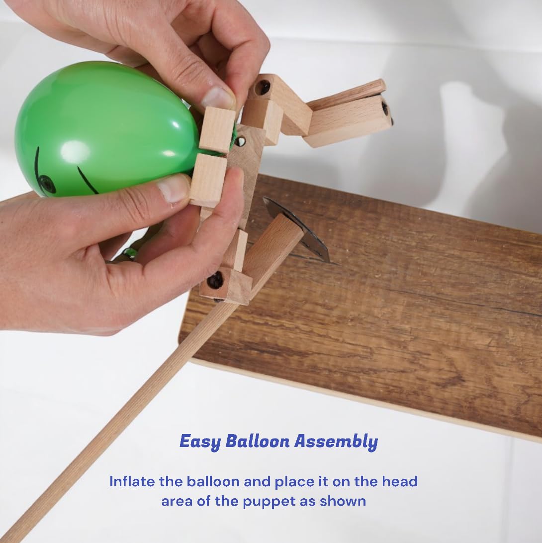 Rezimet Large 35 cm bamboo man enhances visual appeal during play.