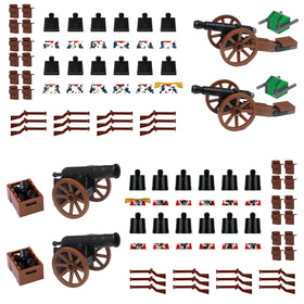 RFFTQQ Revolutionary War blocks showing 24 figures for immersive historical play
