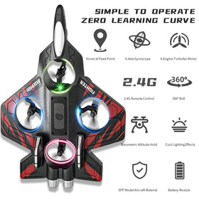 RGIMF foam RC airplane with protective guard and crash-resistant design.