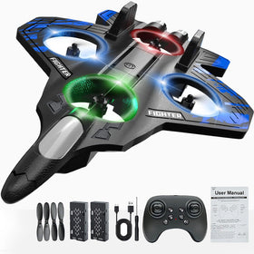 RGIMF blue foam RC airplane performing 360° flip for backyard stunts