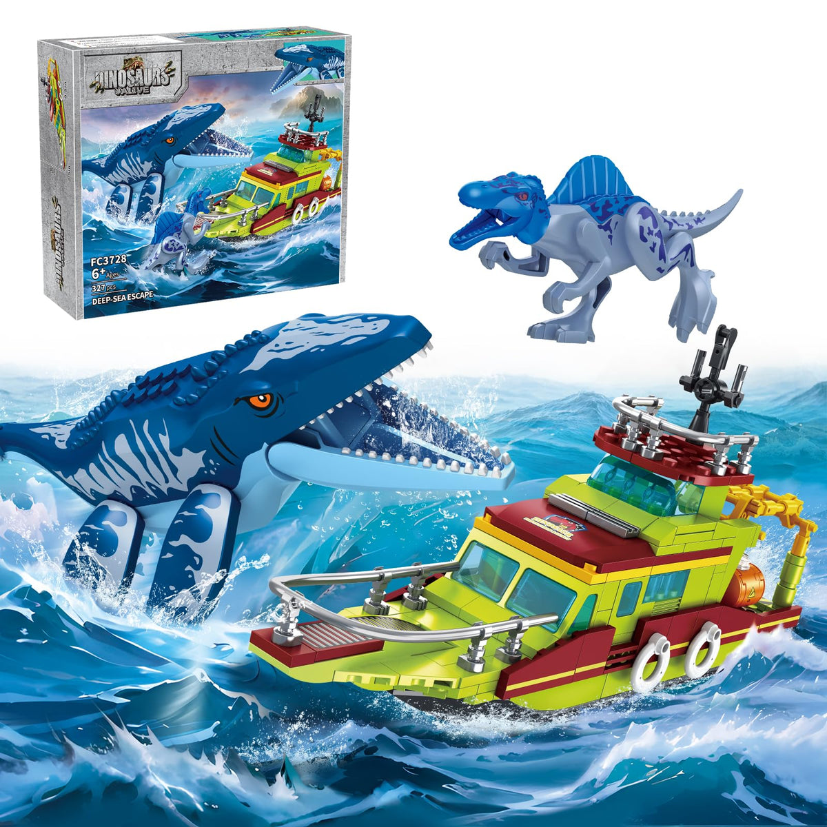 RGXRGX mosasaurus model with articulated jaw for engaging play and display