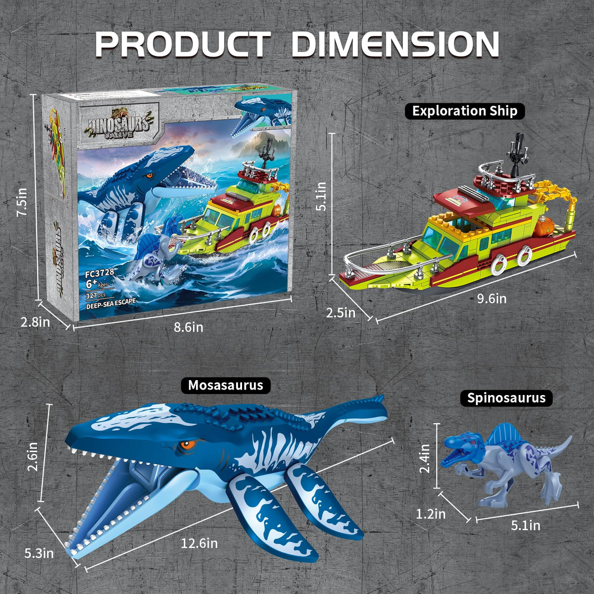 RGXRGX ocean scene display featuring 3-in-1 adventure set
