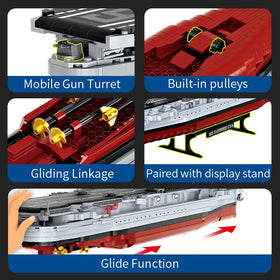 RGXRGX Battleship turret-detail highlights authentic WWII features for display