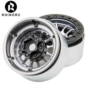 RhinoRC MOZA installed on Axial SCX10 demonstrates secure beadlock performance.