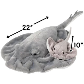 Rhode Island Novelty Birth of Life stingray plush durable hang-tag display