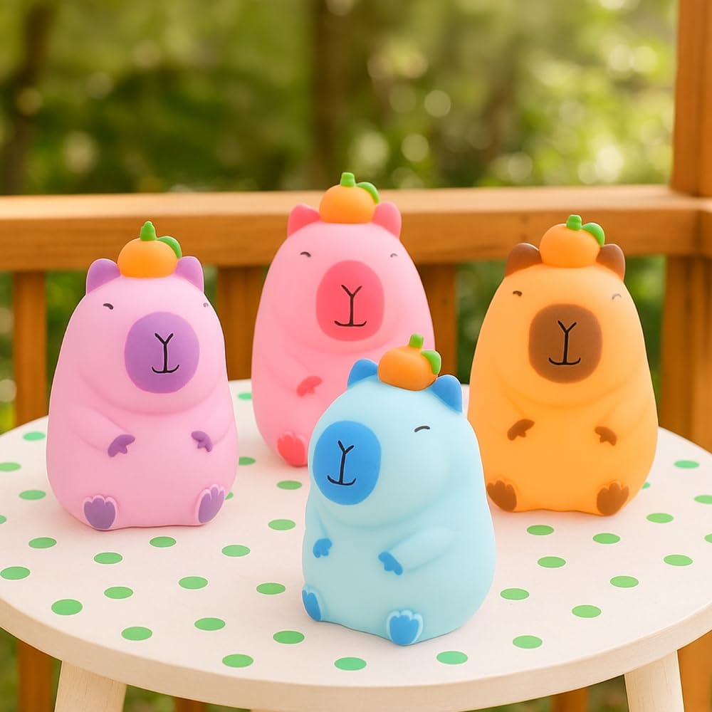 Rhode Island Novelty capybara toy hand-held close-up highlighting moldable sand texture for sensory play