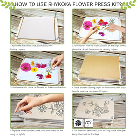 Rhykoka blotting sheets absorb moisture for crisp preserved botanicals.