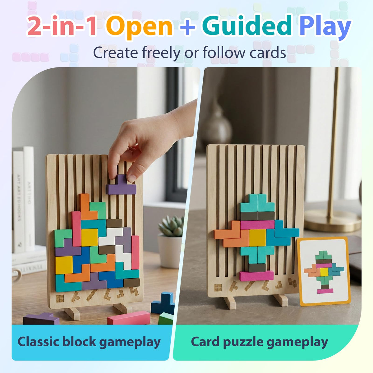 RHYZIA brain blocks 20 challenge patterns encourage problem-solving and pattern recognition