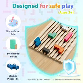 RHYZIA wooden puzzle pieces for stacking and 3D designs