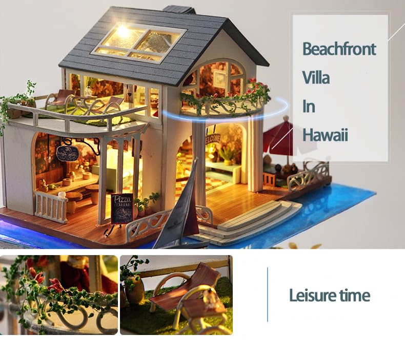 RHZN dollhouse kit LED lighting brightens display areas
