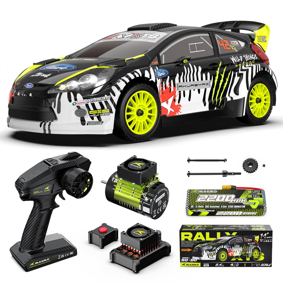 RIAARIO 1/10 brushless RC car shell shows a transparent polycarbonate design for impact resistance