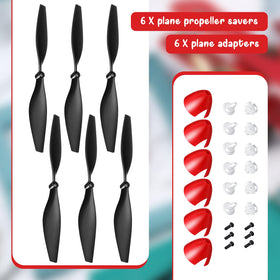 Riakrum propeller savers shown with kit packaging for safer landings.