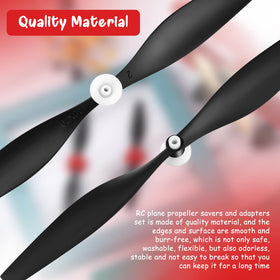 Riakrum RC plane propeller set packaging highlights full spare parts.