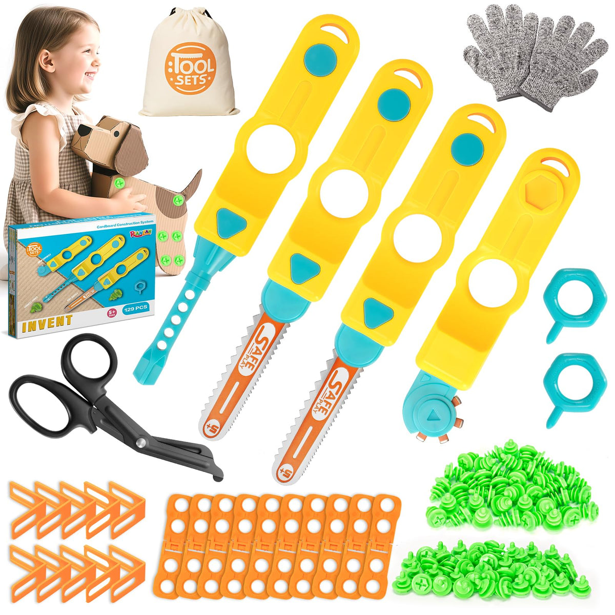 RIANEAN Cardboard Cutter Tools for kids crafting with cardboard, sparking imagination and hands-on learning.