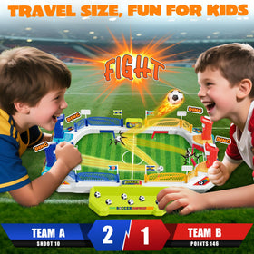 RIANEAN mini soccer board game inclined field showing fast ball action.