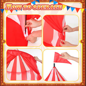 Ribbonlic Circus Tent easy assembly saves time before joyful play sessions.