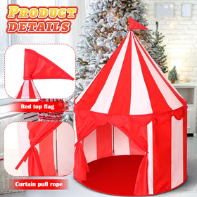 Ribbonlic Circus Tent red and white design stands out for vivid pretend play.