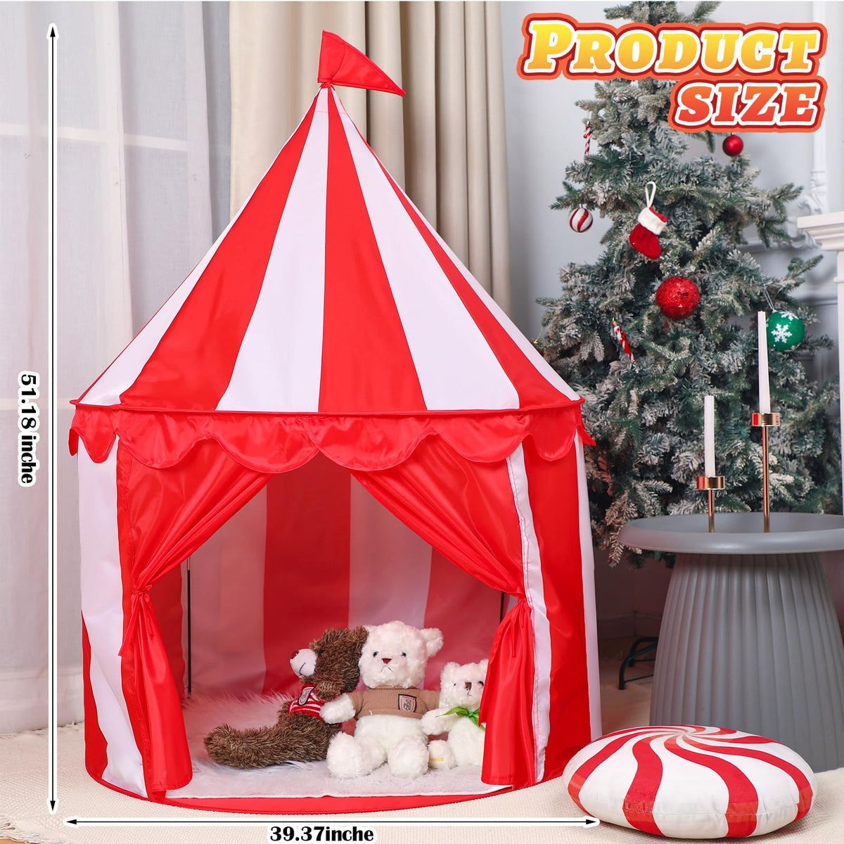 Ribbonlic Circus Tent spacious interior supports group play and adventures.