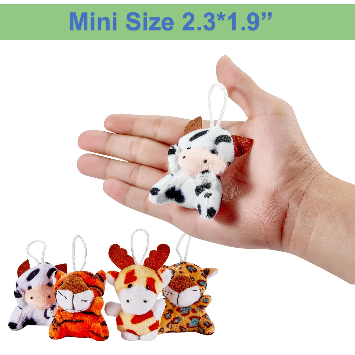 Ribyonten plush 2.5 to 3 inches fits stocking stuffers.