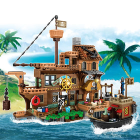 RiceBlock dock supply center scene supports storytelling and cooperative play